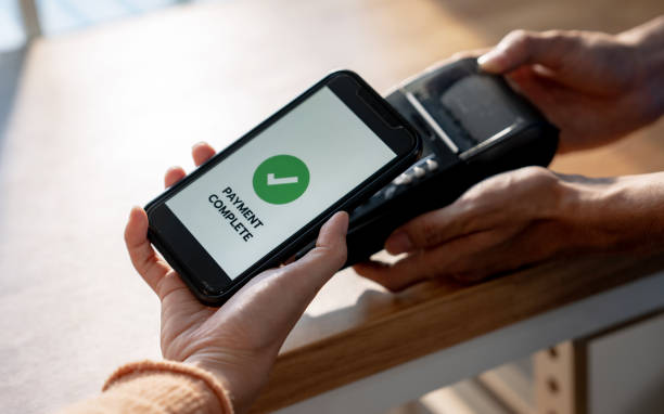 Mobile payment completed on smartphone at point-of-sale terminal
